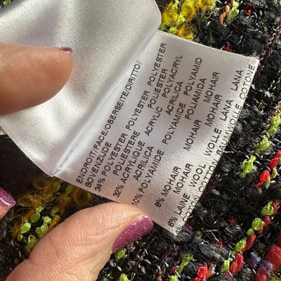 Weill Paris Tweed Blazer Womens Size 6 Alpaca Boucle Jacket Old Money Classic - Picture 8 of 11